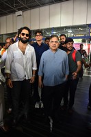 Thandel Movie Team at Vizag Airport Stills